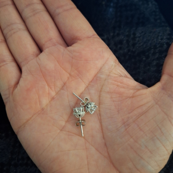 Natural Diamond Stud Earrings - Picture 5 of 6